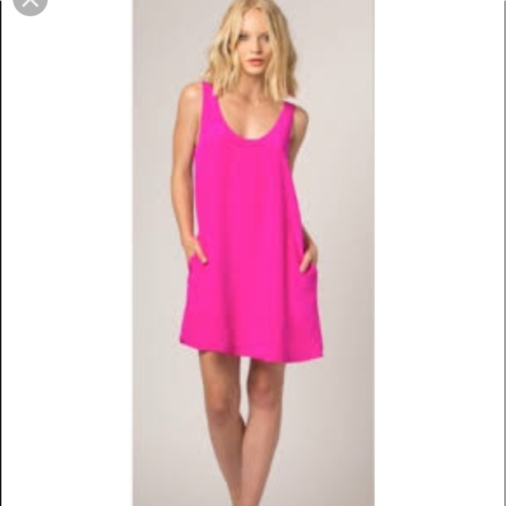 Lavender Brown Pink Silk Shift Dress